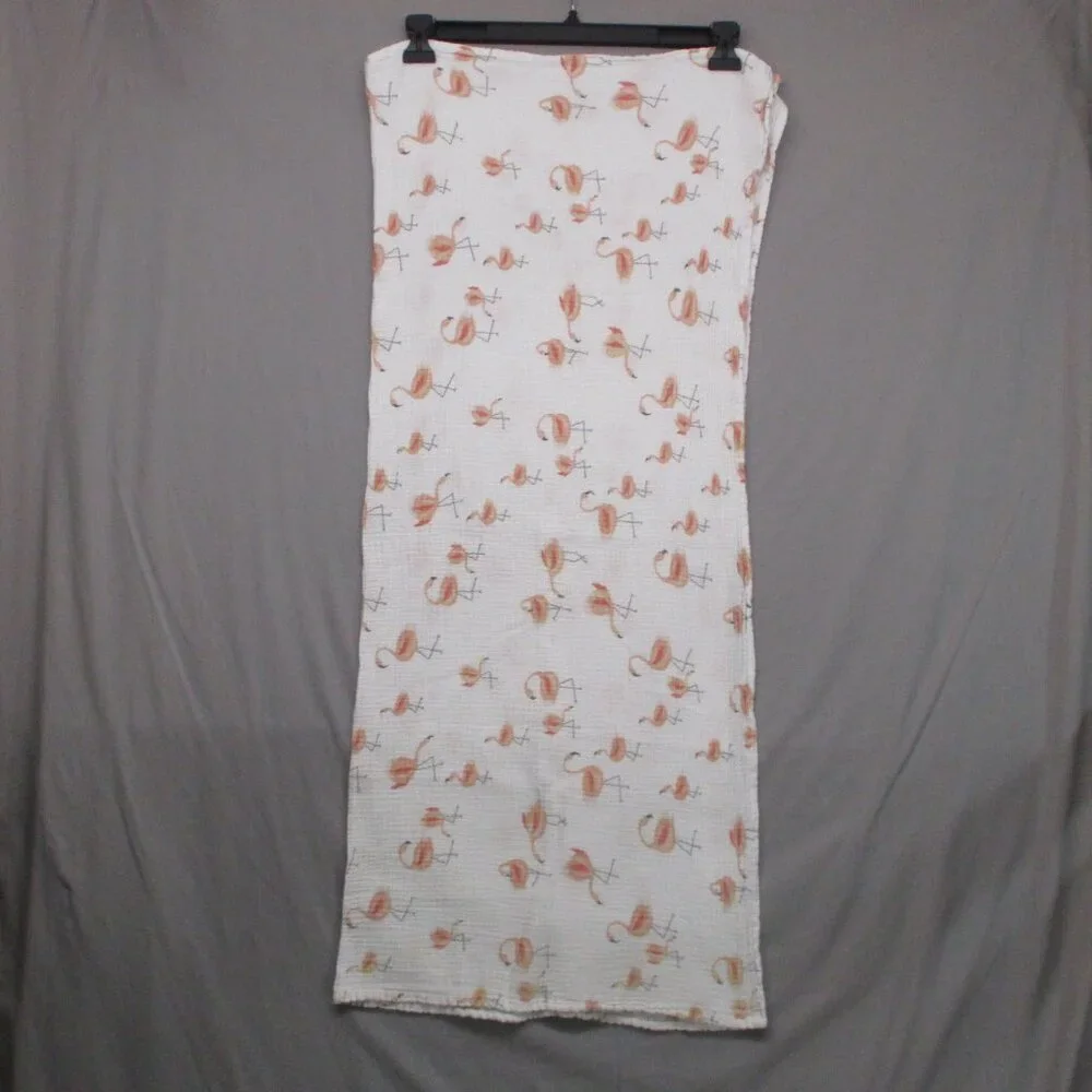 Flamingo Animal Print‎ Scarf Square White & Pink Women Size | O/S